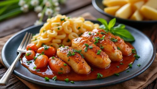 Jarní rajská omáčka s drobnými hrášky povzbudí chuť i náladu