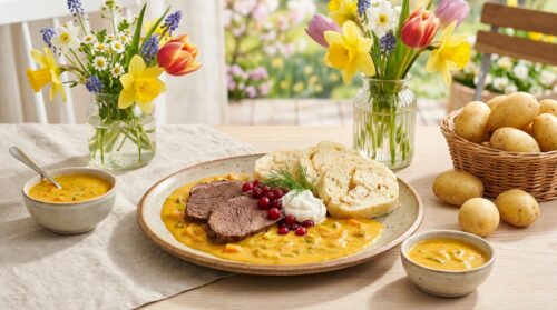 Moje rychlá svíčková s krémovou omáčkou v jarním zrychlení