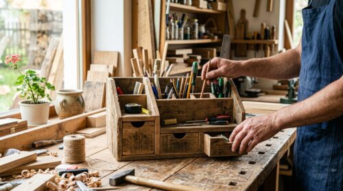 Neuklizená pracovní deska? 14 dřevěných projektů z recyklovaného materiálu vás zachrání