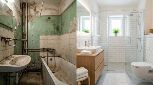 Neuvěřitelná proměna: stará zanedbaná koupelna se změnila v moderní komfortní prostor