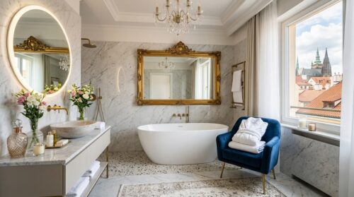Z obyčejné koupelny na luxusní hotelové apartmá díky jednomu designovému triku